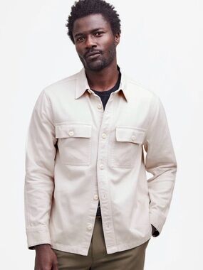 Madewell Men’s Garment-Dyed Straight-Hem Work Shirt Medium